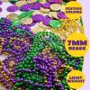 imageJOYIN 12 PCS Mardi Gras Beads Necklace Green Purple Gold Metallic Mardi Gras Decorations Necklace Beads Mardi Gras Accessories Throws Beads Bulk for Mardi Gra Party FavorPurple Green Gold