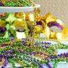 imageJOYIN 12 PCS Mardi Gras Beads Necklace Green Purple Gold Metallic Mardi Gras Decorations Necklace Beads Mardi Gras Accessories Throws Beads Bulk for Mardi Gra Party FavorPurple Green Gold