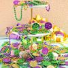 imageJOYIN 210 PCS Mardi Gras Coins Green Purple Gold Plastic Coins Mardi Gras Decorations for Party Favors Supplies Costume Accessories Mardi Gras Masquerade Accessories