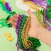 imageJOYIN 24 Pcs Mardi Gras Bead Necklaces with Pendant 6 Designs Mardi Gras Necklaces Gold Green Purple Beads Necklace Dress Up Costumes for Mardi Gras Party Decorations Supplies