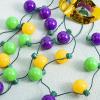 imageJOYIN 3 PCS Mardi Gras LED Bulb Necklace Purple Green Gold LED Light Up Necklace with 6 lighting modes for Mardi Gras Party Favors Supplies Masquerade Costume Accessories