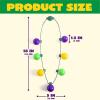 imageJOYIN 3 PCS Mardi Gras LED Bulb Necklace Purple Green Gold LED Light Up Necklace with 6 lighting modes for Mardi Gras Party Favors Supplies Masquerade Costume Accessories