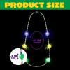 imageJOYIN 41 LED Mardi Gras Jumbo Bead Necklaces Light Up Party Necklaces Gold Green Purple Mardi Gras Necklace Bead Mardi Gras Decorations Party Favors Outfit Accessories