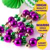 imageJOYIN 6 Pcs Mardi Gras Jumbo Bead Necklaces 44 Gold Green Purple Necklaces Beads for Mardi Gras Parade Decorations Party Favors Supplies Costume Outfit Accessories