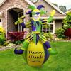 imageJoiedomi 6 FT Tall Jester On Ball Mardi Gras Inflatable Yard Decoration Blow Up Yard Inflatable Decor for Garden Lawn Indoor Holiday Party Supplies