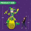 imageJoiedomi 6 FT Tall Jester On Ball Mardi Gras Inflatable Yard Decoration Blow Up Yard Inflatable Decor for Garden Lawn Indoor Holiday Party Supplies