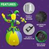 imageJoiedomi 6 FT Tall Jester On Ball Mardi Gras Inflatable Yard Decoration Blow Up Yard Inflatable Decor for Garden Lawn Indoor Holiday Party Supplies