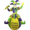 imageJoiedomi 6 FT Tall Jester On Ball Mardi Gras Inflatable Yard Decoration Blow Up Yard Inflatable Decor for Garden Lawn Indoor Holiday Party Supplies
