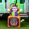 imageJOIEDOMI Mardi Gras Animated Inflatable Yard Decoration 4 FT Jester in The Box with Buildin LEDs Blow Up Inflatables for Party Indoor Outdoor Yard Garden Lawn Decor
