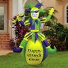 imageJoiedomi 6 FT Tall Jester On Ball Mardi Gras Inflatable Yard Decoration Blow Up Yard Inflatable Decor for Garden Lawn Indoor Holiday Party Supplies