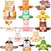 imageJOYIN 48 Pcs Valentines Day Gifts Cards with Animal DesignsValentines Greeting Cards Candy Holder Cards for Kids Holiday Reward Prizes Valentine Classroom Exchange Cards Party Favors Cards only