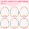 imageSYNCFUN 24PCS Candy Bracelets Valentines Day Color Individually Wrapped Snacks Tiny Classroom Exchange Gift for Kids Party Favor Holiday Reward PrizesCandy