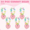 imageSYNCFUN 24PCS Candy Bracelets Valentines Day Color Individually Wrapped Snacks Tiny Classroom Exchange Gift for Kids Party Favor Holiday Reward PrizesColorful Candy Bracelets