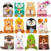 imageJOYIN 48 Pcs Valentines Day Gifts Cards with Animal DesignsValentines Greeting Cards Candy Holder Cards for Kids Holiday Reward Prizes Valentine Classroom Exchange Cards Party Favors Cards only