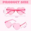 imageJOYIN 12 Packs Valentines Day Plum Pink and Red Heart Shaped Sunglasses Classroom Exchange Gift for Kids Classroom Holiday Prizes Sunglasses for Women and Girl Party Favor Holiday RewardRed Pink Glasses