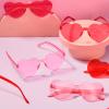 imageJOYIN 12 Packs Valentines Day Plum Pink and Red Heart Shaped Sunglasses Classroom Exchange Gift for Kids Classroom Holiday Prizes Sunglasses for Women and Girl Party Favor Holiday RewardRed Pink Glasses