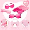 imageJOYIN 12 Packs Valentines Day Plum Pink and Red Heart Shaped Sunglasses Classroom Exchange Gift for Kids Classroom Holiday Prizes Sunglasses for Women and Girl Party Favor Holiday RewardPink and Rose Red Glasses