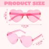 imageJOYIN 12 Packs Valentines Day Plum Pink and Red Heart Shaped Sunglasses Classroom Exchange Gift for Kids Classroom Holiday Prizes Sunglasses for Women and Girl Party Favor Holiday RewardPink Red Glasses