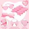 imageJOYIN 12 Packs Valentines Day Plum Pink and Red Heart Shaped Sunglasses Classroom Exchange Gift for Kids Classroom Holiday Prizes Sunglasses for Women and Girl Party Favor Holiday RewardPink Glasses