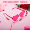 imageJOYIN 12 Packs Valentines Day Plum Pink and Red Heart Shaped Sunglasses Classroom Exchange Gift for Kids Classroom Holiday Prizes Sunglasses for Women and Girl Party Favor Holiday RewardPink and Rose Red Glasses