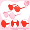 imageJOYIN 12 Packs Valentines Day Plum Pink and Red Heart Shaped Sunglasses Classroom Exchange Gift for Kids Classroom Holiday Prizes Sunglasses for Women and Girl Party Favor Holiday RewardRed Pink Glasses