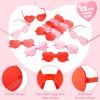 imageJOYIN 12 Packs Valentines Day Plum Pink and Red Heart Shaped Sunglasses Classroom Exchange Gift for Kids Classroom Holiday Prizes Sunglasses for Women and Girl Party Favor Holiday RewardPink Red Glasses