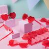 imageJOYIN 12 Packs Valentines Day Plum Pink and Red Heart Shaped Sunglasses Classroom Exchange Gift for Kids Classroom Holiday Prizes Sunglasses for Women and Girl Party Favor Holiday RewardRed Glasses