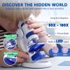 imageKlever Kits Microscope Explorer Set for Kids 2 in 1 Science Experiment Toy with Portable Microscope and 12 Specimen Slides 60X180X Educational Toys for Kids Aged 5 by Jova
