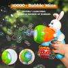 imageSloosh 2 Packs Easter Bunny Bubble Gun for Toddlers 3 Light Up Bunny Bubble Blower with 12 Refill Solution for Kids Ages 48 Birthday Party Gifts Outdoor Easter