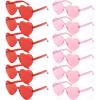 imageJOYIN 12 Packs Valentines Day Plum Pink and Red Heart Shaped Sunglasses Classroom Exchange Gift for Kids Classroom Holiday Prizes Sunglasses for Women and Girl Party Favor Holiday RewardPink Red Glasses