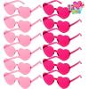 imageJOYIN 12 Packs Valentines Day Plum Pink and Red Heart Shaped Sunglasses Classroom Exchange Gift for Kids Classroom Holiday Prizes Sunglasses for Women and Girl Party Favor Holiday RewardPink and Rose Red Glasses