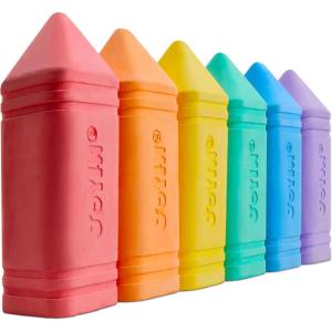 imageJOYIN 12 PCS Jumbo Sidewalk Chalk with 6 Colors Washable Sidewalk Chalk for Kids NonToxic School Supplies Outdoor Games Playground Accessories6