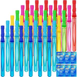 imageJOYIN 36 Pack 146 Big Bubble Wands Bulk Bubble Blower for Kids Party Favors Easter Birthday Summer Outdoor amp Indoor ActivityBubble Wand 36 PCS