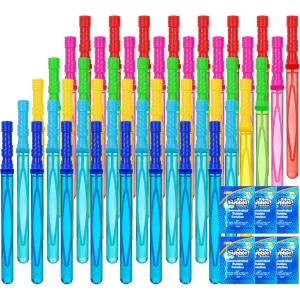 imageJOYIN 36 Pack 146 Big Bubble Wands Bulk Bubble Blower for Kids Party Favors Easter Birthday Summer Outdoor amp Indoor ActivityBubble Wand 48 PCS