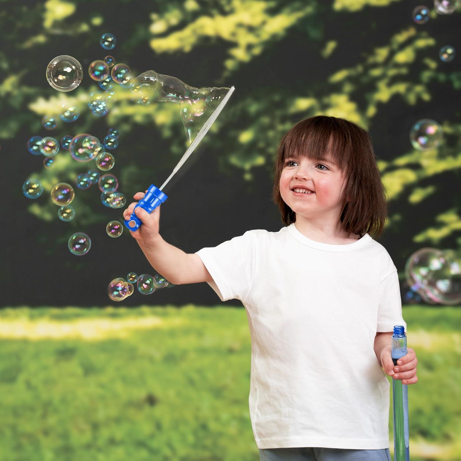 imageJOYIN 24 Pack 10 Mid Bubble Wands Assortment 6 Colors Bubble Wands 3 OZ Party Favors Kids Summer Toys Outdoor Play Toys Games Christmas Birthday Party