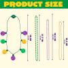 imageJOYIN 10 Pcs Mardi Gras LED Necklaces Set includes 1 LED Bulb Necklace 3 Medium amp 6 Small Bead Necklaces Gold Green Purple Necklaces for Mardi Gras Party Favors Supplies Costume Accessories