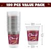 imageJOYIN 100 Pcs 16oz Graduation Party Plastic Cups Blue Grad Disposable Cups for Class of 2026 Graduates PET Cup Tableware Bulk for 2026 High School College Graduation School Grad Party Supply DecorMaroon