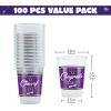 imageJOYIN 100 Pcs 16oz Graduation Party Plastic Cups Blue Grad Disposable Cups for Class of 2026 Graduates PET Cup Tableware Bulk for 2026 High School College Graduation School Grad Party Supply DecorPurple