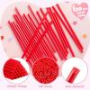 imageJOYIN 120 PCS Valentine Heart Shaped Pink Straws Reusable Drinking Cute Straw for Valentines day Cocktail Birthday Party Bridal Shower Wedding Supplies Valentine PartyRed