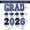 imageJOYIN 14 Pcs Graduation Yard Signs Class of 2026 Black amp Gold Congrats Grad Lawn Stakes with 28 Stakes for 2026 Graduation Party Decorations Outdoor College High School Party SuppliesBlue