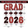 imageJOYIN 14 Pcs Graduation Yard Signs Class of 2026 Black amp Gold Congrats Grad Lawn Stakes with 28 Stakes for 2026 Graduation Party Decorations Outdoor College High School Party SuppliesRed