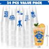 imageJOYIN 24 Pcs 16OZ Graduation Party Plastic Cups Blue 24 Designs Disposable Cups for Class of 2026 Graduates Tableware Bulk for High School College Graduation School Grad Party Supply DecorBlue