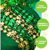 imageJOYIN 24 Pcs St Patricks Day Shamrock Necklaces Set 12 Green and 12 Golden Shamrock Bead Necklaces for St Patricks Day Dressing Up Costume Accessories Irish Carnival Party Favor Supplies