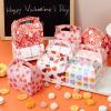 imageJOYIN 24 Pcs Valentines Day Gift Treat Boxes Cookie Boxes with Colorful Heart shaped Design for Kids Party Favor Classroom Exchange Prizes Valentines Candy Boxespink