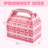 imageJOYIN 24 Pcs Valentines Day Gift Treat Boxes Cookie Boxes with Colorful Heart shaped Design for Kids Party Favor Classroom Exchange Prizes Valentines Candy Boxesred