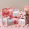 imageJOYIN 24 Pcs Valentines Day Gift Treat Boxes Cookie Boxes with Colorful Heart shaped Design for Kids Party Favor Classroom Exchange Prizes Valentines Candy Boxespink