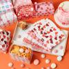 imageJOYIN 24 Pcs Valentines Day Gift Treat Boxes Cookie Boxes with Colorful Heart shaped Design for Kids Party Favor Classroom Exchange Prizes Valentines Candy Boxespink