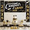 imageJOYIN 3 Pcs Graduation Backdrop Decorations Class of 2025 Satin Congrats Grad Banner Set Maroon amp Gold Party Banner Hanging Porch Supplies for Graduation Party Indoor Outdoor Decor Photoshoot PropsBlack