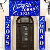 imageJOYIN 3 Pcs Graduation Backdrop Decorations Class of 2025 Satin Congrats Grad Banner Set Maroon amp Gold Party Banner Hanging Porch Supplies for Graduation Party Indoor Outdoor Decor Photoshoot PropsBlue