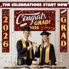 imageJOYIN 3 Pcs Graduation Backdrop Decorations Class of 2025 Satin Congrats Grad Banner Set Maroon amp Gold Party Banner Hanging Porch Supplies for Graduation Party Indoor Outdoor Decor Photoshoot PropsMaroon